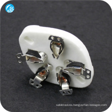 vacuum tube socket white steatite ceramic parts 5 pins